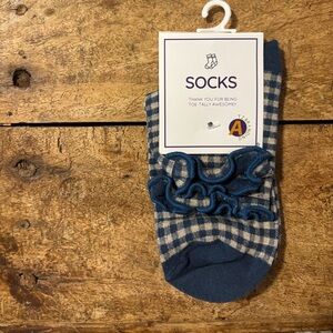 Blue Checkered Socks